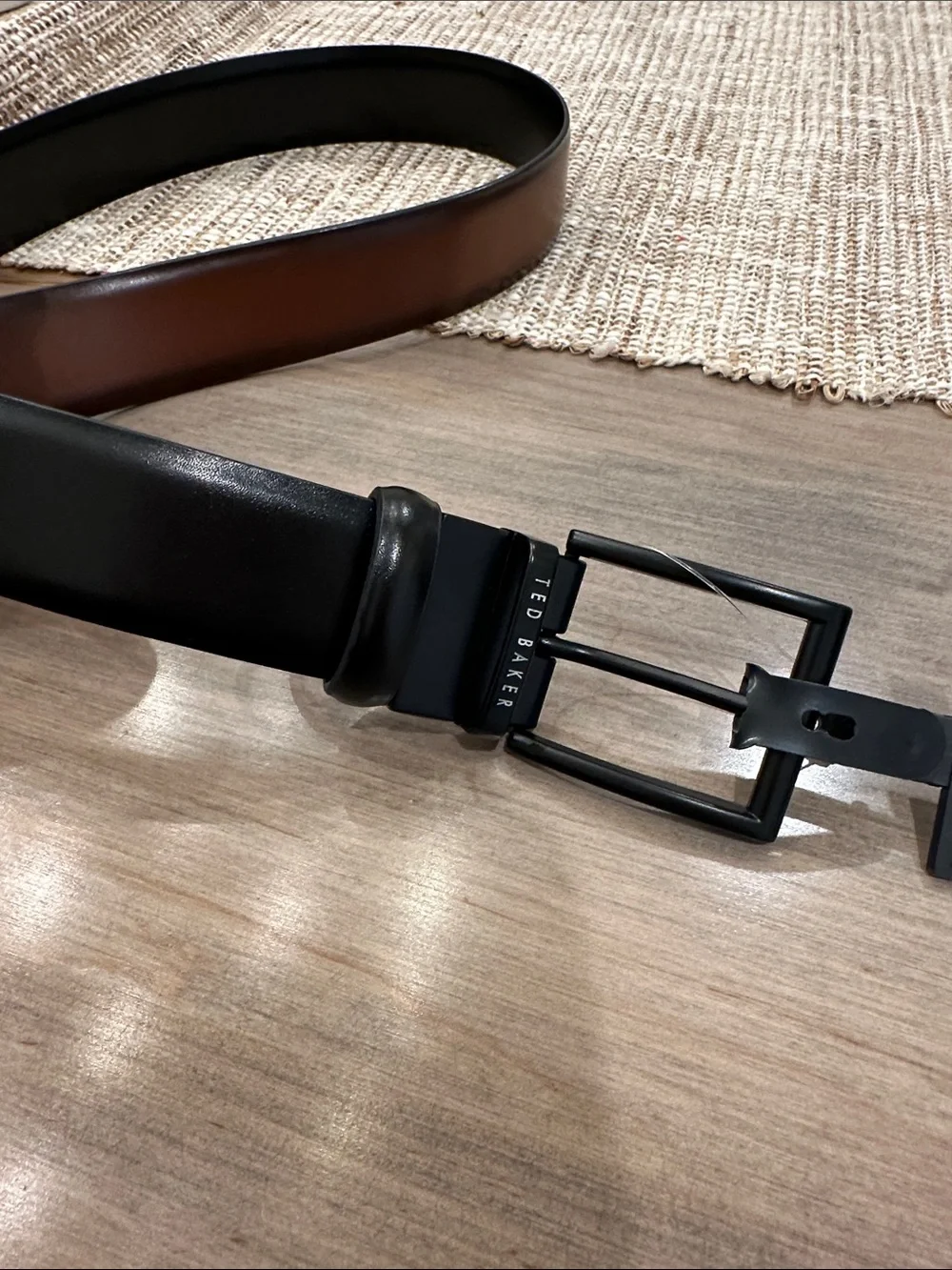 Ted Baker Black and Brown Reversible Men's Leather Belt